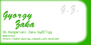 gyorgy zaka business card